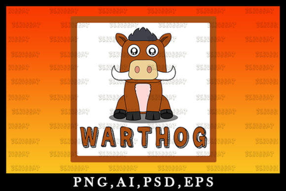 Adorable Kawaii Warthog Clipart for Creative Projects