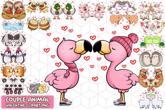 Animal Couple Valentine Bundle PNG: Beyond the Font