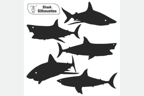 Animal Shark Silhouette Vector: Bold Graphics for Modern Branding