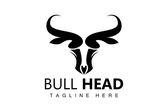 Bull Head Logo, Farm Animal Vector, Livestock Illustration