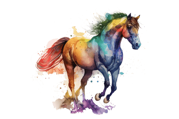 Capturing Rural Charm: The Horse Farm Animal Illustration