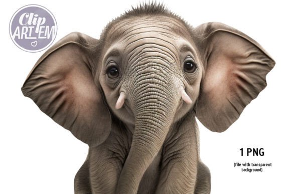 Enchanting Baby Elephant PNG Clip Art for Creative Projects