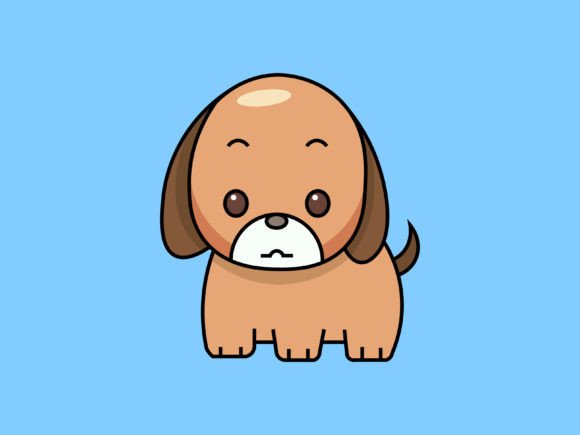 Kawaii Animal Dog Icon: A Design Asset for Easter & Beyond