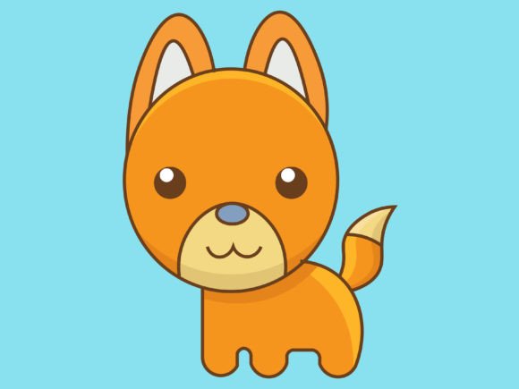 Kawaii Animal Fox Icon: A Whimsical Design Asset for Every Creator