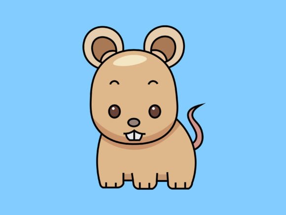 Kawaii Animal Mouse Icon: A Versatile Design Asset