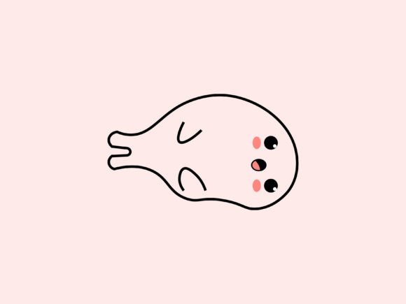 Kawaii Blue Animal Line Background: A Designer's Playful Asset