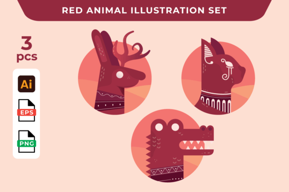 Red Animal Illustration: Bold Visuals for Modern Branding