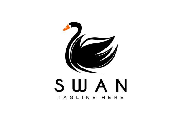 Swan Logo, Bird Animal Design, Duck Logo
