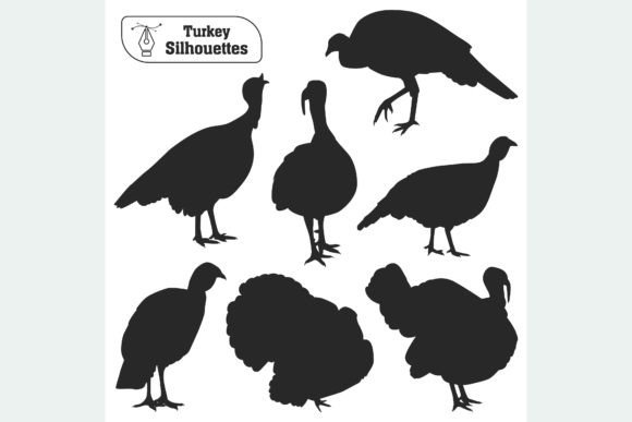 The Artistic Allure of Animal Turkey Silhouette Vectors