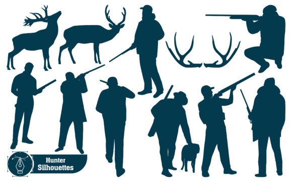 Wildlife Design Essentials: Forest Hunter Animal Silhouettes